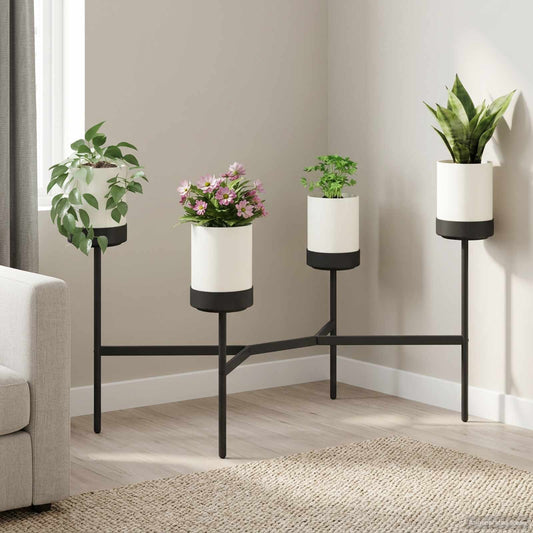 Flower Stand White 125 x 55 x 81 cm PP and Steel