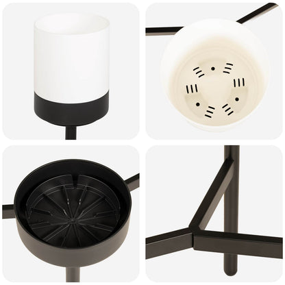 Flower Stand White 54 x 49 x 81 cm PP and Steel