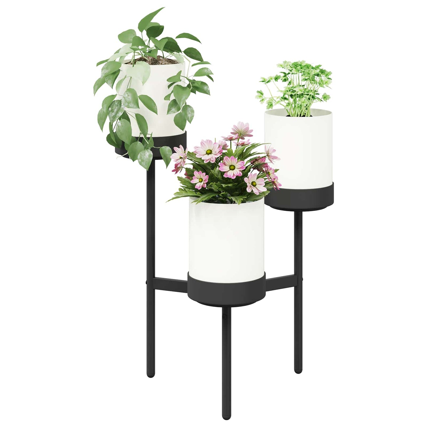 Flower Stand White 54 x 49 x 81 cm PP and Steel