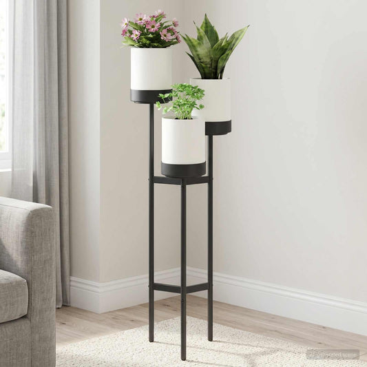 Flower Stand White 42 x 39.5 x 125 cm PP and Steel