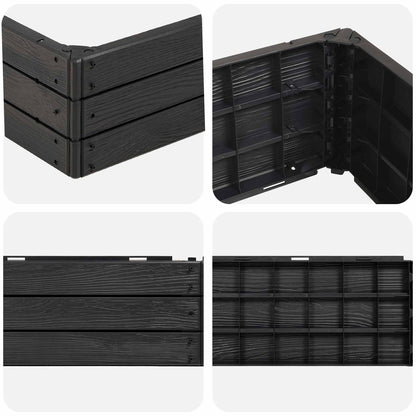 Raised Bed Black 75.5 x 75.5 x 25 cm PP