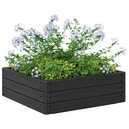 Raised Bed Black 75.5 x 75.5 x 25 cm PP