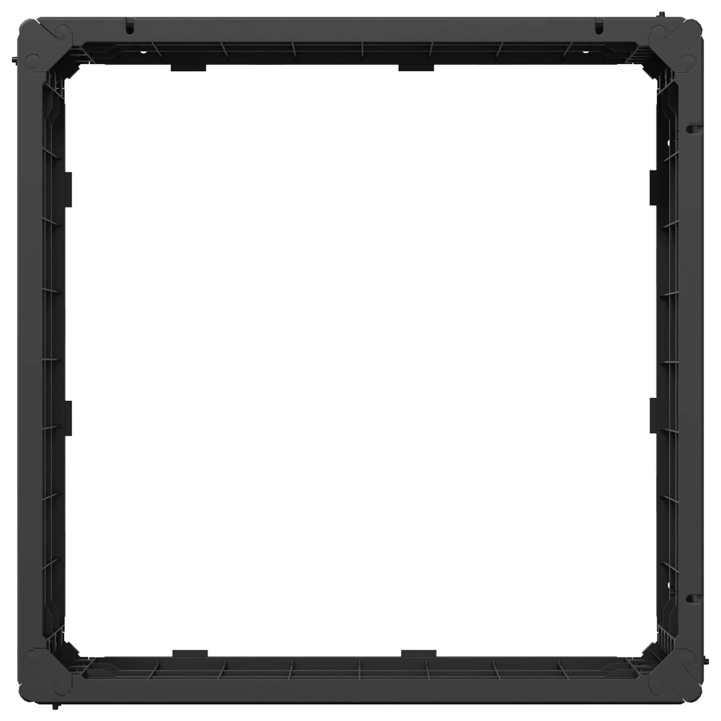 Raised Bed Black 75.5 x 75.5 x 25 cm PP