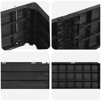 Raised Bed Black 151 x 75.5 x 25 cm PP