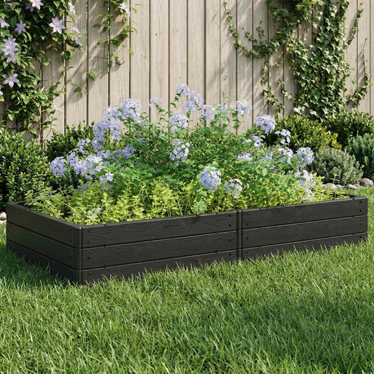 Raised Bed Black 151 x 75.5 x 25 cm PP