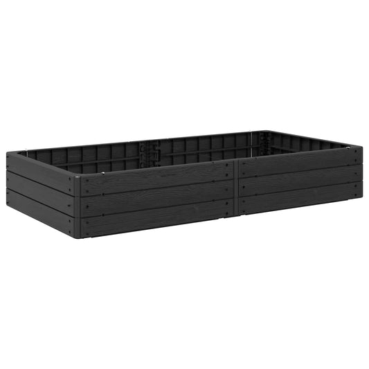 Raised Bed Black 151 x 75.5 x 25 cm PP