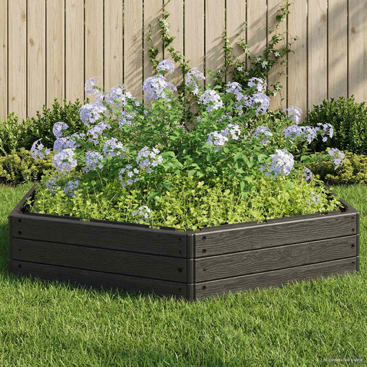 Raised Bed Black 148 x 129 x 25 cm PP