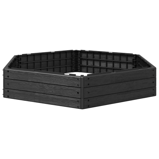 Raised Bed Black 148 x 129 x 25 cm PP