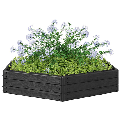 Raised Bed Black 148 x 129 x 25 cm PP