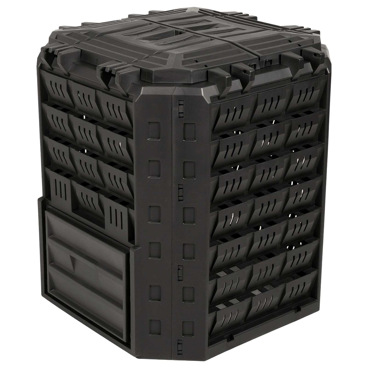 Garden Composter Black 71 x 71 x 81.5 cm 100% PP