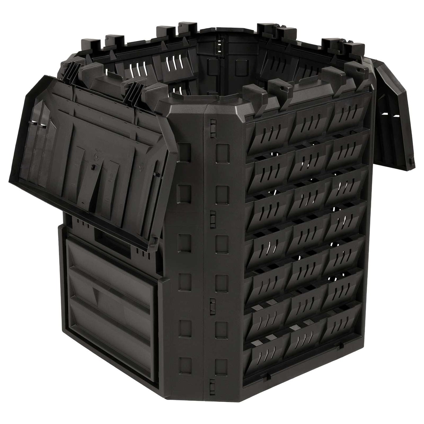 Garden Composter Black 71 x 71 x 81.5 cm 100% PP