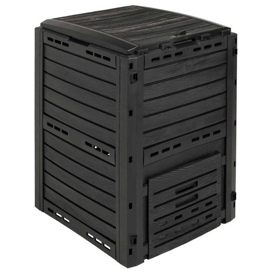 Garden Composter Black 59.5 x 60 x 81.5 cm 280 L 100% PP