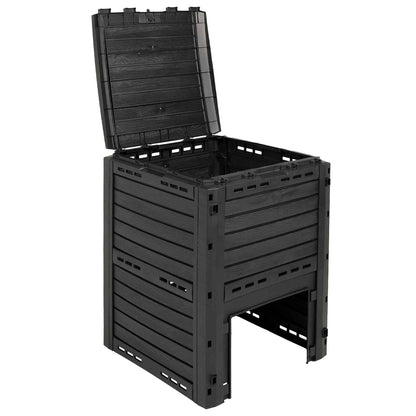 Garden Composter Black 59.5 x 60 x 81.5 cm 280 L 100% PP