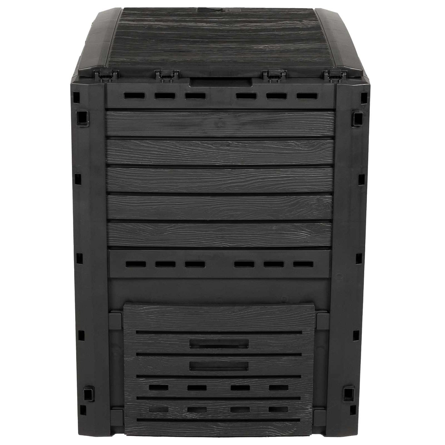 Garden Composter Black 59.5 x 60 x 81.5 cm 280 L 100% PP