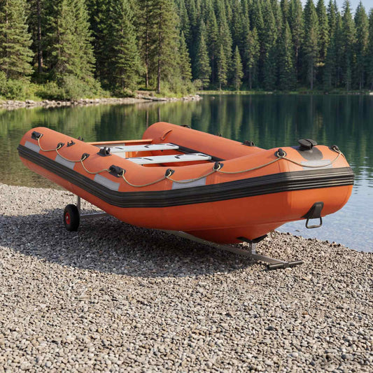 Adjustable Boat Trailer with Pneumatic Tires 200 kg Load Silver
