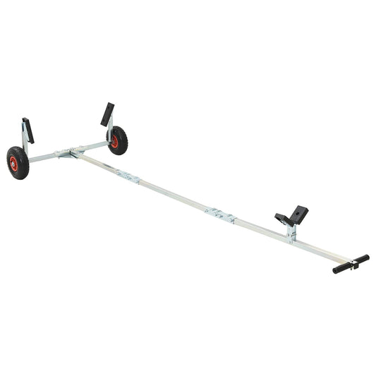 Adjustable Boat Trailer with Pneumatic Tires 200 kg Load Silver