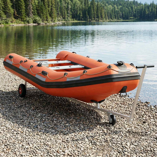 Adjustable Boat Trailer with Pneumatic Tires 200 kg Load Silver