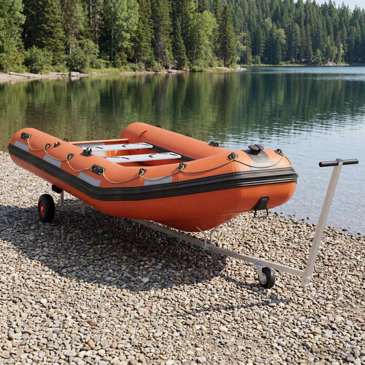 Adjustable Boat Trailer with Pneumatic Tires 200 kg Load Silver