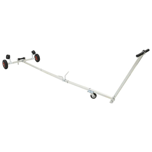 Adjustable Boat Trailer with Pneumatic Tires 200 kg Load Silver