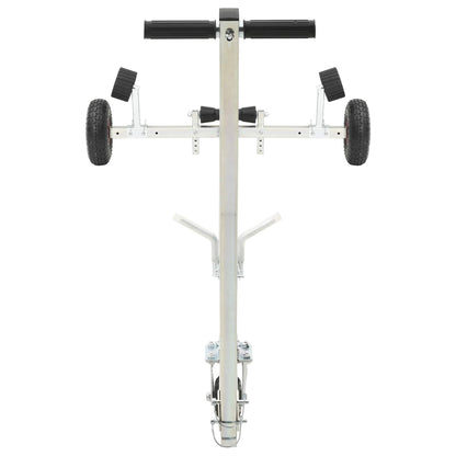 Adjustable Boat Trailer with Pneumatic Tires 200 kg Load Silver