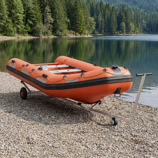 Adjustable Boat Trailer with Pneumatic Tires 200 kg Load Silver