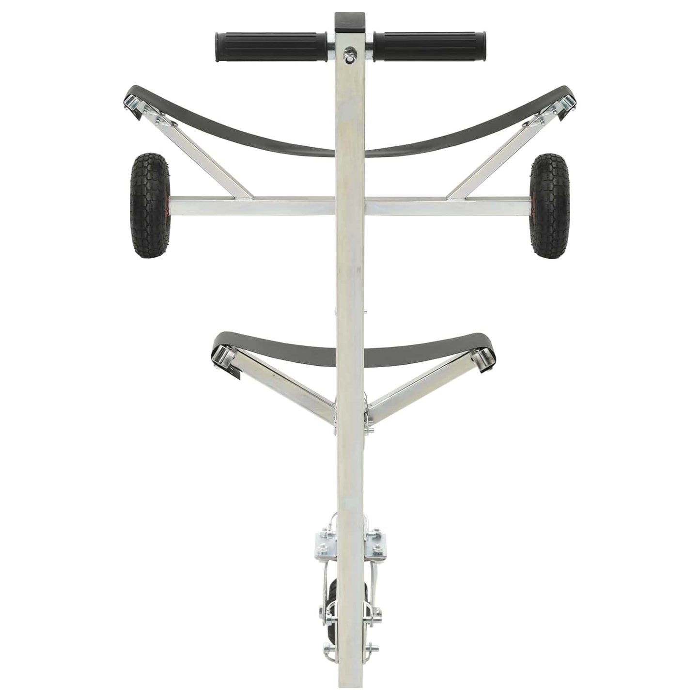 Adjustable Boat Trailer with Pneumatic Tires 200 kg Load Silver