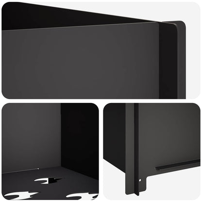 Fire Pit Black 60 x 60 x 30 cm Steel
