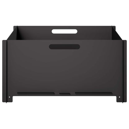 Fire Pit Black 60 x 60 x 30 cm Steel
