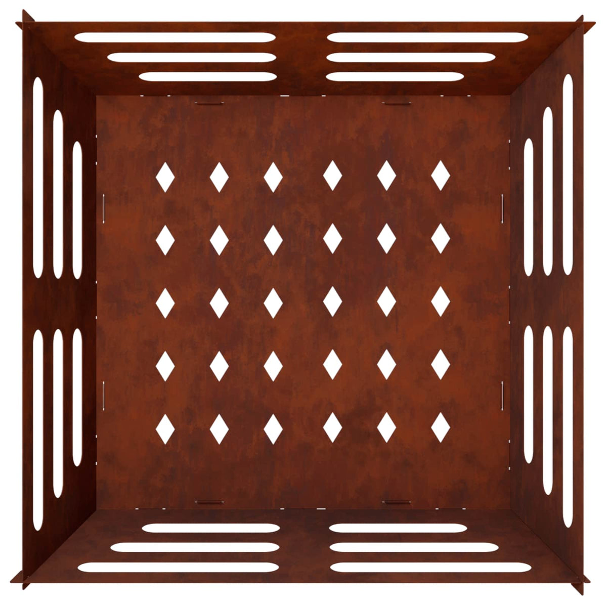 Fire Pit Rusty 40 x 40 x 20 cm Weathering Steel