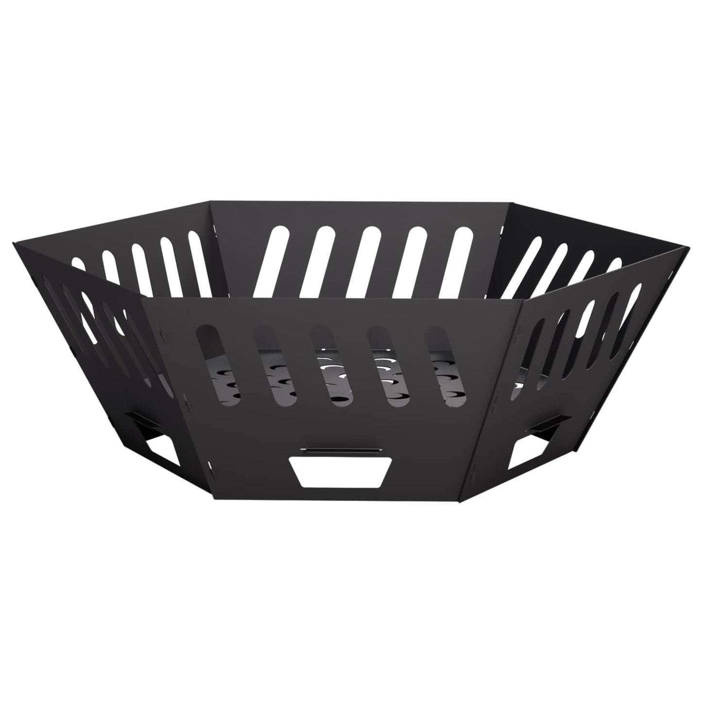 Fire Pit Black 80 x 80 x 28 cm Steel