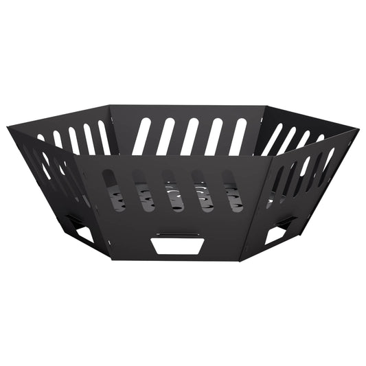 Fire Pit Black 80 x 80 x 28 cm Steel