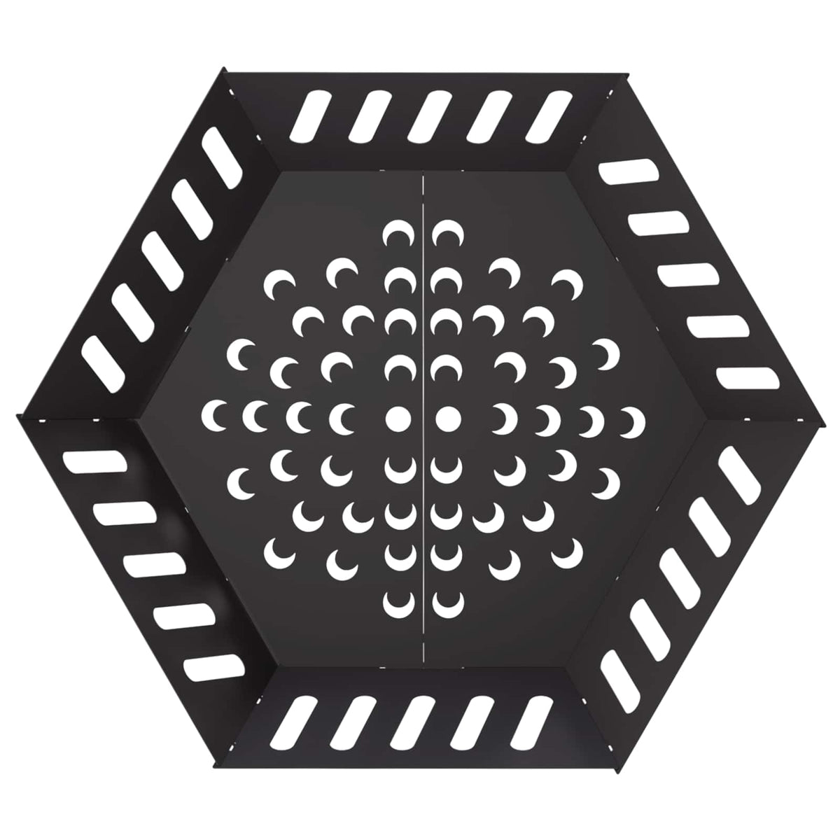 Fire Pit Black 80 x 80 x 28 cm Steel
