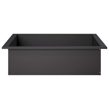 Fire Pit Ring Black 80 x 80 x 25 cm Steel