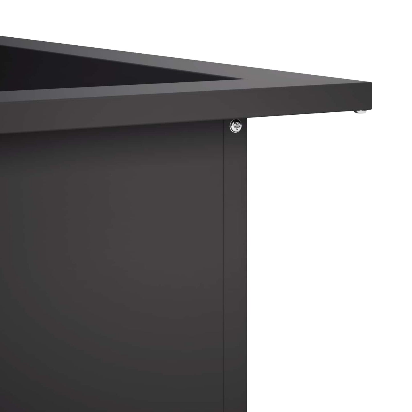Fire Pit Ring Black 90 x 90 x 25 cm Steel