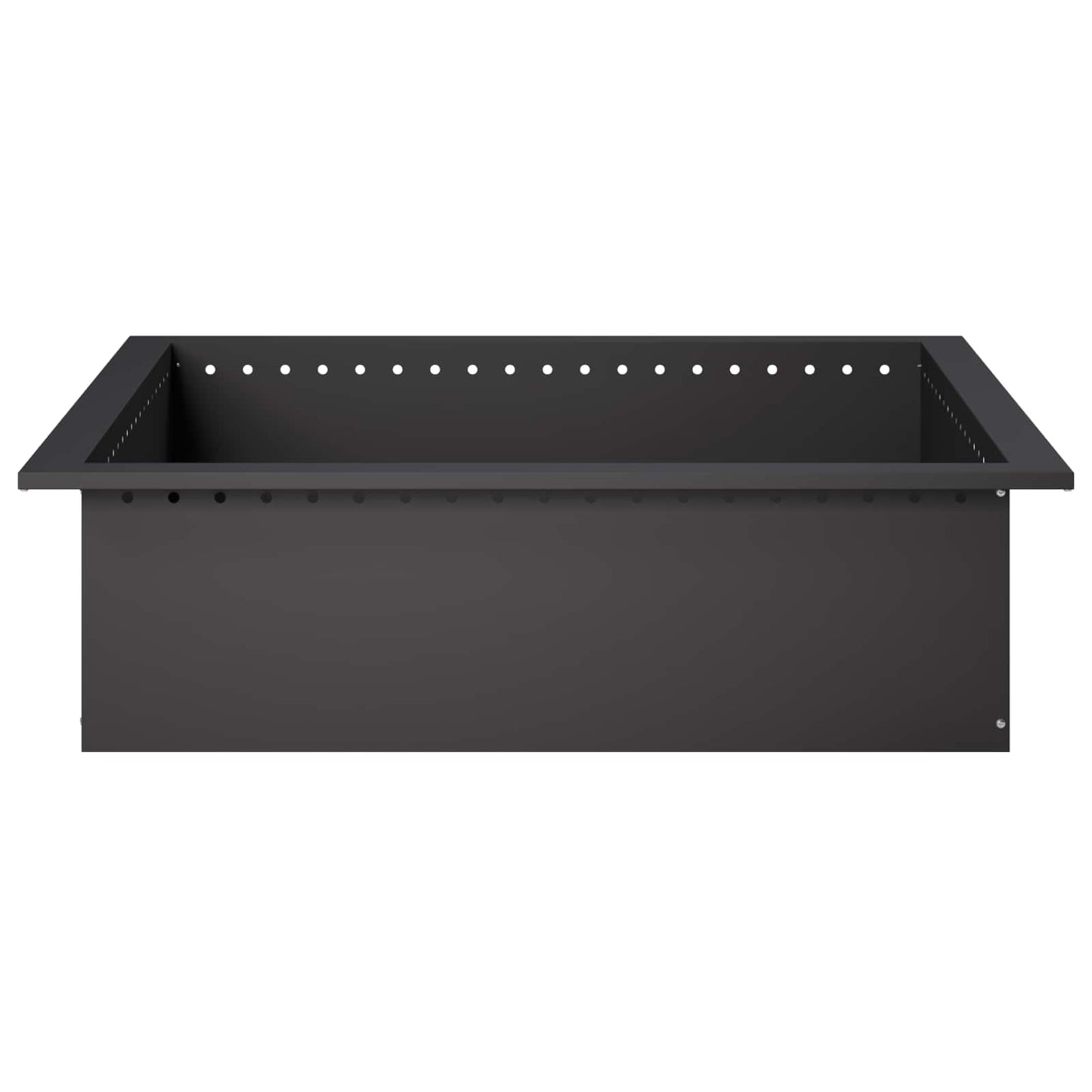 Fire Pit Ring Black 80 x 80 x 25 cm Steel