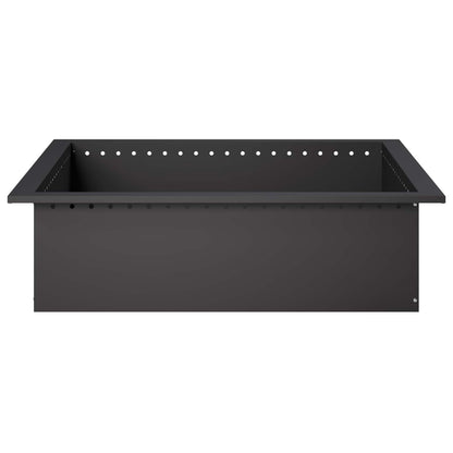 Fire Pit Ring Black 80 x 80 x 25 cm Steel