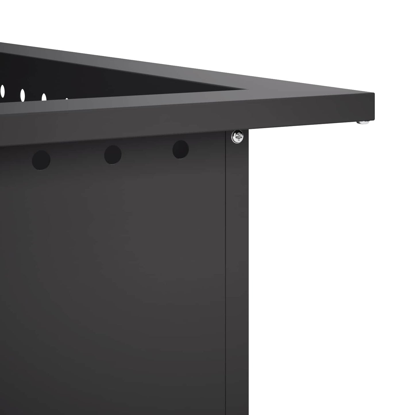 Fire Pit Ring Black 90 x 90 x 25 cm Steel
