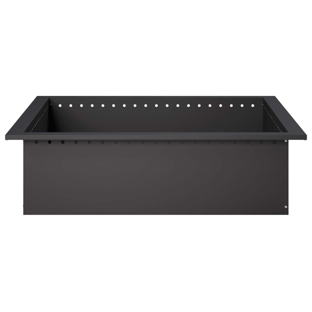 Fire Pit Ring Black 90 x 90 x 25 cm Steel