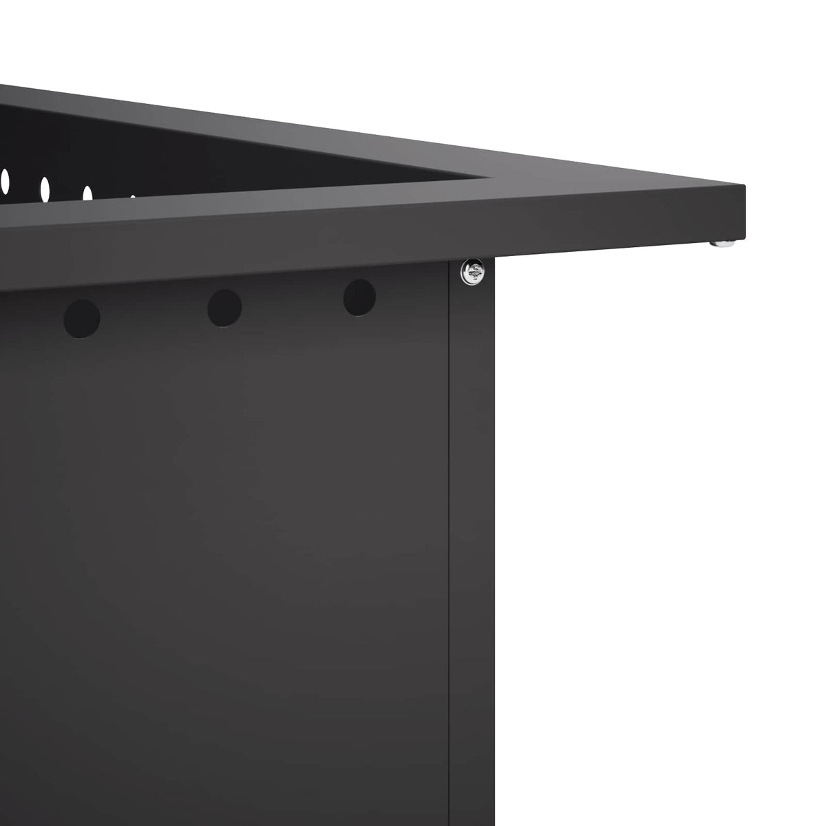 Fire Pit Ring Black 100 x 100 x 25 cm Steel