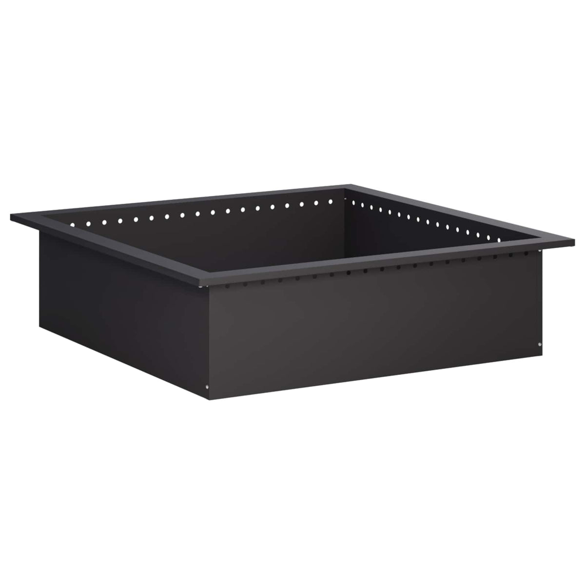 Fire Pit Ring Black 100 x 100 x 25 cm Steel