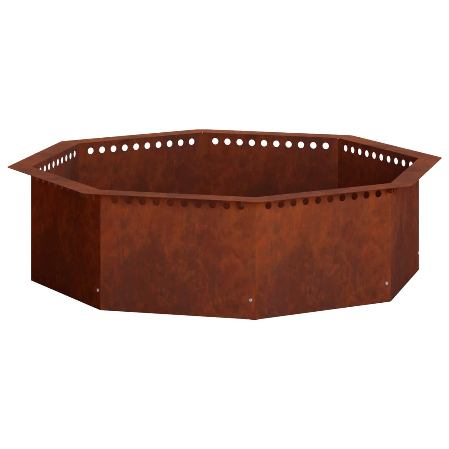 Fire Pit Ring Rusty 80 x 80 x 25 cm Weathering Steel