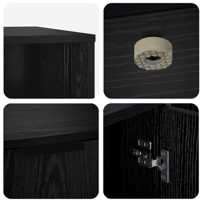 Cat Crate Furniture Black Oak 100 x 49 x 45 cm Engineered Wood