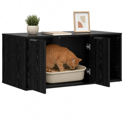 Cat Crate Furniture Black Oak 100 x 49 x 45 cm Engineered Wood