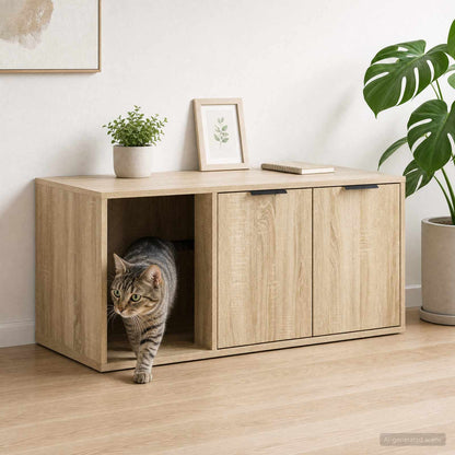 Cat Crate Furniture Sonoma Oak 100 x 49 x 45 cm Engineered Wood