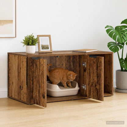 Cat Crate Furniture Old Wood 100 x 49 x 45 cm Engineered Wood
