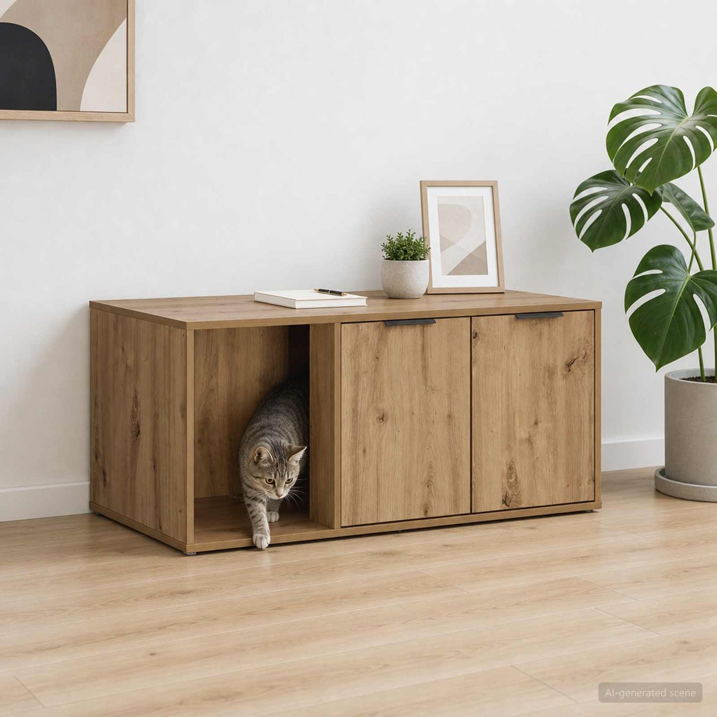 Cat Crate Furniture Artisan Oak 100 x 49 x 45 cm