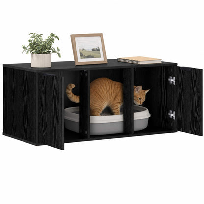 Cat Crate Furniture Black Oak 100 x 49 x 45 cm Engineered Wood