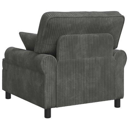 XL Armchair with Cushions Light Grey 1.5 Lines Fabric