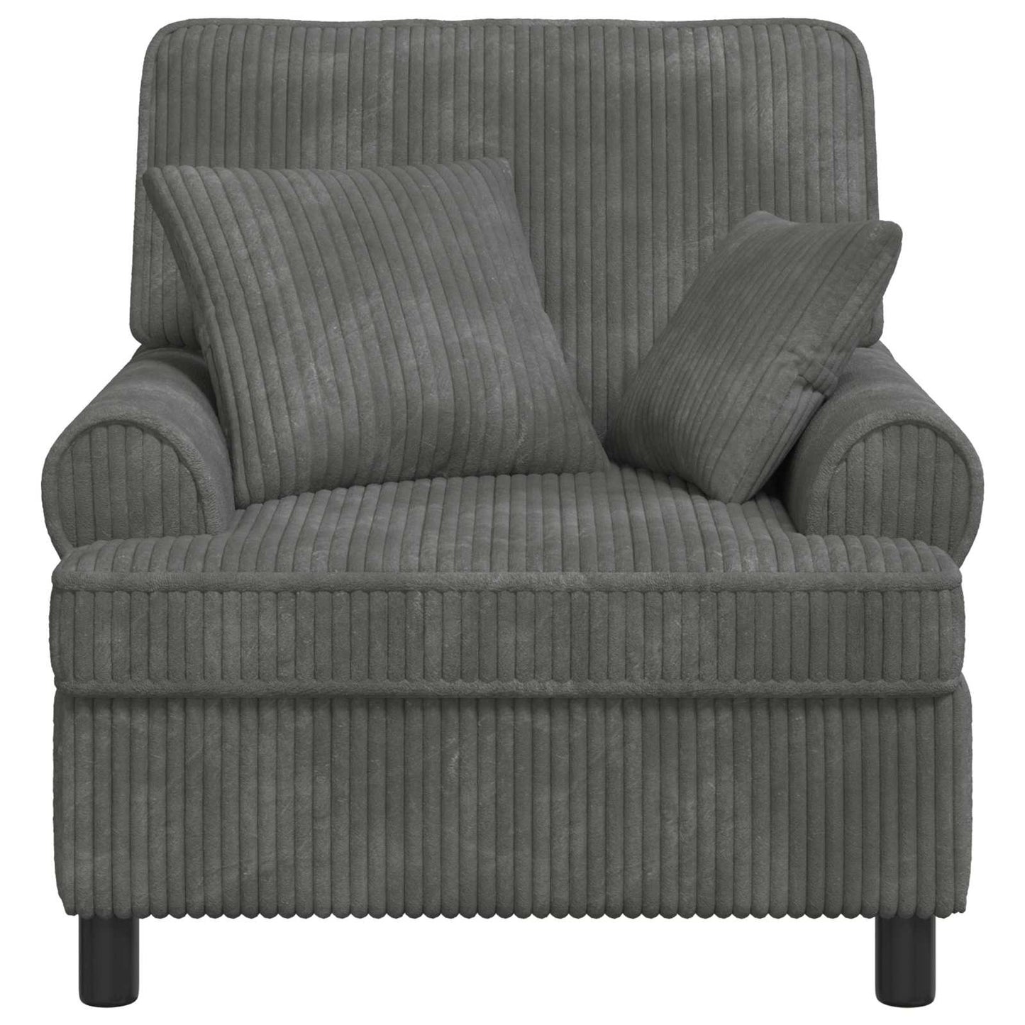 XL Armchair with Cushions Light Grey 1.5 Lines Fabric