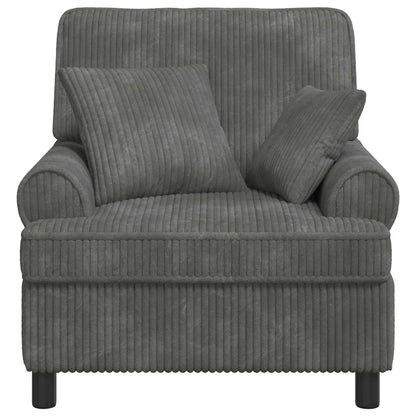XL Armchair with Cushions Light Grey 1.5 Lines Fabric